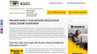 
                            7. Praxis Early Childhood Education (5025) Exam Overview