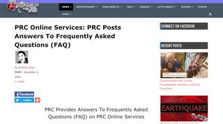 
                            5. PRC Online Services: PRC Posts Answers To Frequently Asked ...