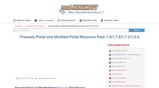 
                            4. Precisely Portal and Modified Portal Resource Pack 1.8/1.7.8 ...