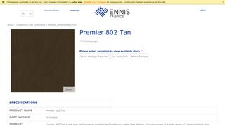 
                            3. Premier 802 Tan Ennis Fabrics