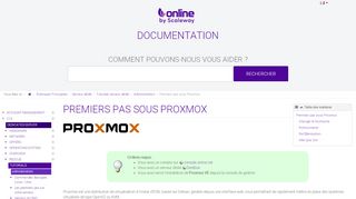 
                            6. Premiers pas sous Proxmox [Documentation - Online.net]