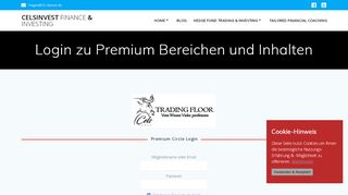 
                            4. Premium Circle Login - CELSinvest Finance & Investing