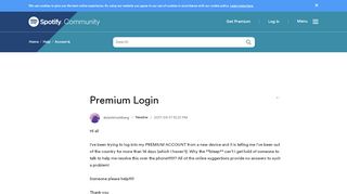 
                            1. Premium Login - The Spotify Community