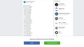 
                            5. Premium Proxy List - Facebook