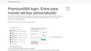 
                            3. PremiumSIM login: Entre para mundo serviço personalizado