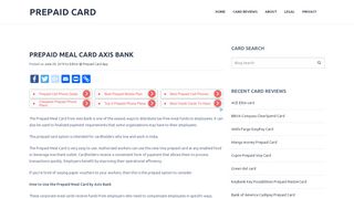 
                            5. Prepaid Meal Card Axis Bank | Prepaid Card