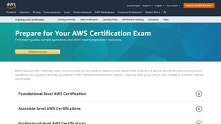 
                            1. Prepare for your AWS Certification Exam - aws.amazon.com