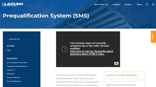 
                            3. Prequalification System (SMS) | JE Dunn Construction