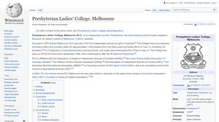 
                            2. Presbyterian Ladies' College, Melbourne - Wikipedia