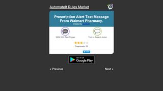 
                            7. Prescription Alert Text Message From Walmart Pharmacy.