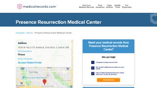 
                            3. Presence Resurrection Medical Center | MedicalRecords.com