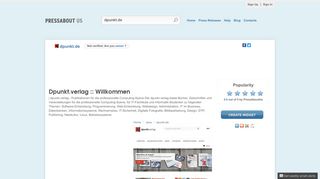 
                            3. Press About dpunkt.de - Dpunkt.verlag :: Willkommen