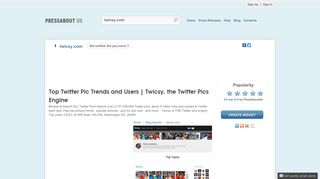 
                            9. Press About twicsy.com - Top Twitter Pic Trends and Users ...