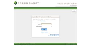 
                            3. Press Ganey Improvement Portal Login