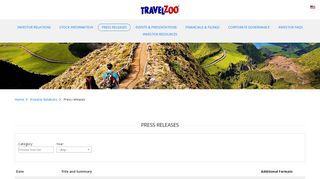 
                            5. Press Releases | Travelzoo