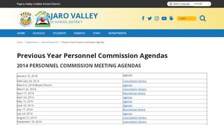 
                            9. Previous Year Personnel Commission Agendas