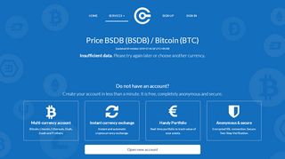 
                            4. Price BSDB / BTC | BSDB / Bitcoin | Price chart - Cryptonator