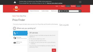 
                            6. Price Finder | Royal Mail Group Ltd