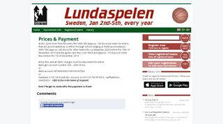 
                            5. Prices & Payment - Lundaspelen Basket