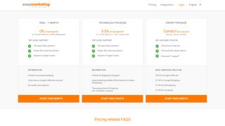 
                            8. Pricing related FAQS - easymarketing AG