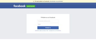 
                            5. Prihlásenie na Facebook | Facebook