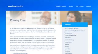 
                            5. Primary Care - Kershaw Health