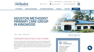 
                            2. Primary Care Kingwood | Houston Methodist