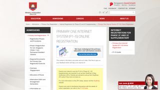 
                            6. Primary One Internet System (P1-IS) Online Registration
