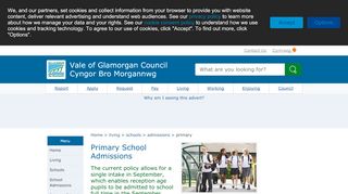 
                            9. Primary School Admissions - Vale of Glamorgan Council