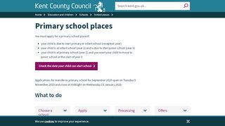 
                            4. Primary school places - Kent County Council