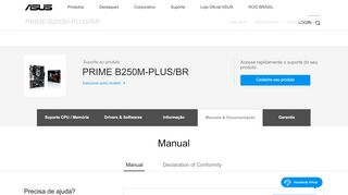 
                            6. PRIME B250M-PLUS/BR Manual | Placas-mãe | ASUS Brasil