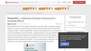
                            3. Prime CFD's - Withdrawal of money in the account in ...