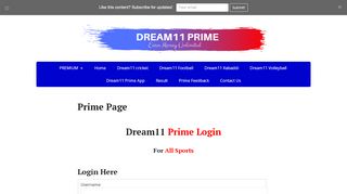 
                            6. Prime Page - Dream11 prime Team | Play fantasy game on ...