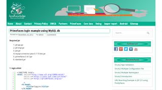 
                            5. PrimeFaces login example using MySQL db | javaknowledge