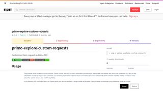 
                            6. primo-explore-custom-requests - npm