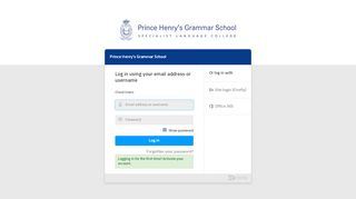 
                            3. Prince Henry's Grammar School: Login