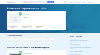 
                            3. Princess Auto Dayforce at top.accessify.com