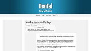 
                            8. Principal dental provider login – Dental