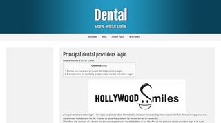 
                            6. Principal dental providers login – Dental