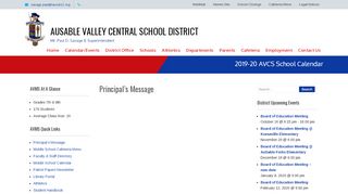 
                            7. Principal's Message | Ausable Valley Central School District