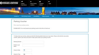 
                            3. Print Parking Voucher - Customer Service - Airport Parking Connection