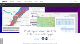 
                            7. Print reports from ArcGIS Enterprise web apps - Esri