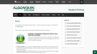 
                            4. Print | Student Printing - Algonquin College