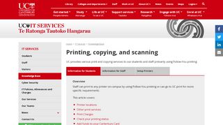 
                            5. Printing, copying and scanning | University of Canterbury