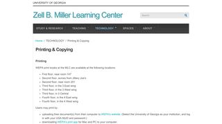 
                            7. Printing & Copying - Miller Learning Center - UGA