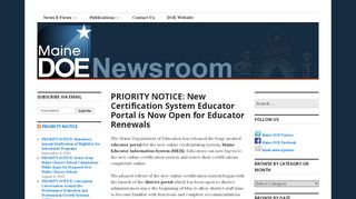 
                            8. PRIORITY NOTICE: New Certification System Educator Portal is Now ...