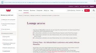 
                            6. Priority Pass & Qantas Lounge access | Westpac