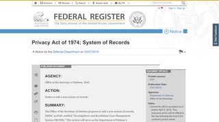 
                            7. Privacy Act of 1974; System of Records - Federal Register