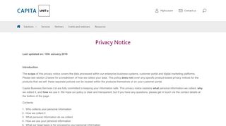 
                            3. Privacy Notice | Capita UNIT-e