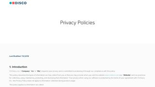 
                            9. Privacy Policies - CS Disco